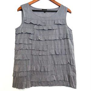 Talbots Sleeveless Tiered Cotton - light blue/grey